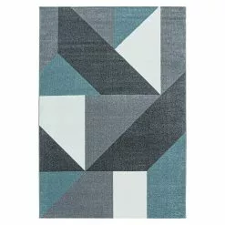 BAUHAUS Kurzflorteppich Ottawa 4205 Blau, 340 X 240 Cm, 100% Polypropylen