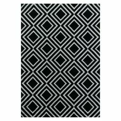 BAUHAUS Kurzflorteppich Costa 3525 Schwarz, 200 X 140 Cm, 100% Polypropylen