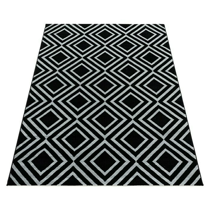 BAUHAUS Kurzflorteppich Costa 3525 Schwarz, 200 X 140 Cm, 100% Polypropylen 2 BAUHAUS Kurzflorteppich Costa 3525 Schwarz, 200 X 140 Cm, 100% Polypropylen – Bild 2