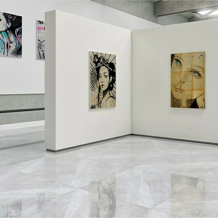 BAUHAUS Feinsteinzeugfliese Aquila 120 X 120 Cm, Grau, Glänzend 5 BAUHAUS Feinsteinzeugfliese Aquila 120 X 120 Cm, Grau, Glänzend – Bild 5