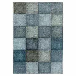 BAUHAUS Kurzflorteppich Ottawa 4202 Blau, 150 X 80 Cm, 100% Polypropylen