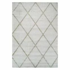 BAUHAUS Kayoom Kurzflorteppich Luxury 210 Elfenbein/Taupe, 150 X 80 Cm, 100 % Viskose