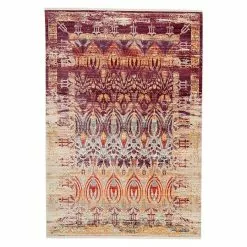 BAUHAUS Kayoom Kurzflorteppich Baroque Rot/Beige, 150 X 80 Cm, 100 % Polyester
