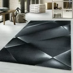 BAUHAUS Kurzflorteppich Costa 3527 Schwarz, 200 X 140 Cm, 100% Polypropylen -Angebote Fliesen Store 12 5133
