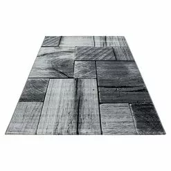 BAUHAUS Kurzflorteppich Parma 9260 Schwarz, 290 X 200 Cm, 100% Polypropylen