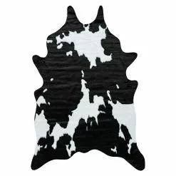 BAUHAUS Deko-Kunstfell Rodeo Kuh, Schwarz/Weiß, 200 X 150 Cm, 100 % Polyester