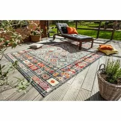 BAUHAUS Outdoor-Teppich Bonnie Bunt Hell, 170 X 120 Cm, 100 % Polypropylen -Angebote Fliesen Store 12 5258
