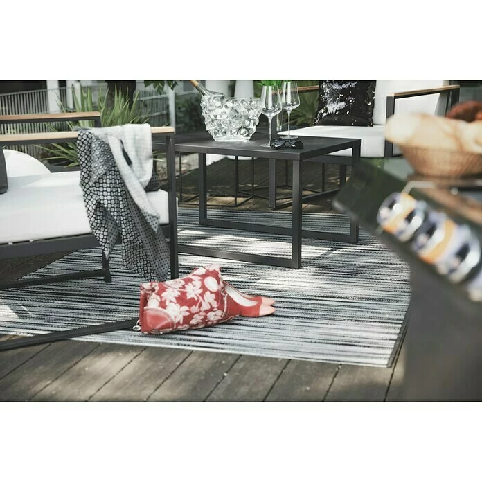 BAUHAUS Outdoor-Teppich Arizona Anthrazit/Greige, 190 X 133 Cm, 100 % Polypropylen 2 BAUHAUS Outdoor-Teppich Arizona Anthrazit/Greige, 190 X 133 Cm, 100 % Polypropylen – Bild 2
