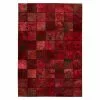BAUHAUS Kayoom Echtlederteppich Viola Rot, 290 X 200 Cm, 100 % Echtleder