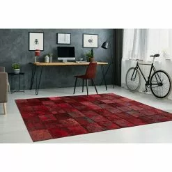 BAUHAUS Kayoom Echtlederteppich Viola Rot, 290 X 200 Cm, 100 % Echtleder -Angebote Fliesen Store 12 5323