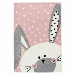 BAUHAUS Kayoom Kurzflorteppich Hase Rosa, 170 X 120 Cm, 100 % Polypropylen