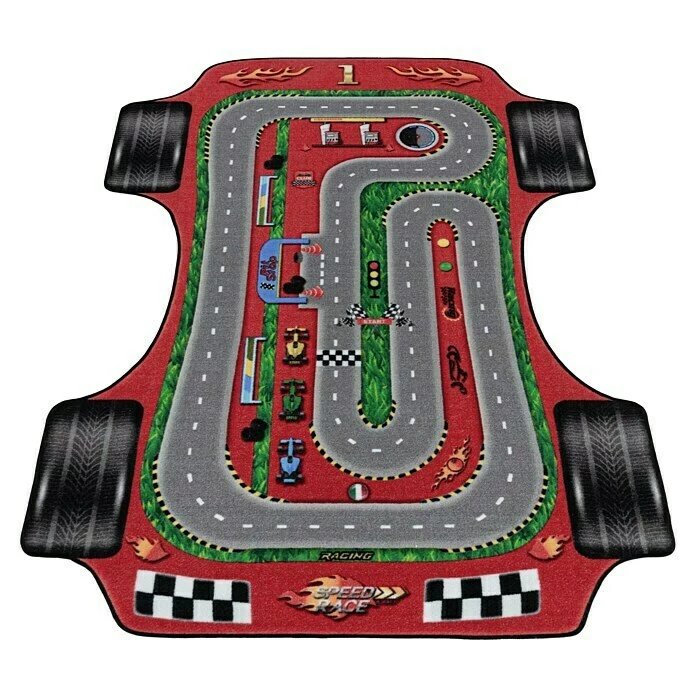 BAUHAUS Kurzflorteppich Play 2907 Rot, 200 X 140 Cm, 100% Polyamide 2 BAUHAUS Kurzflorteppich Play 2907 Rot, 200 X 140 Cm, 100% Polyamide – Bild 2