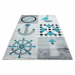 BAUHAUS Kurzflorteppich Kids 0510 Grau, 150 X 80 Cm, 100% Polypropylen