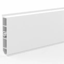 BAUHAUS Deckprofil Cubica LS80 No Light Weiß, 2,5 M X 19 Mm X 80 Mm