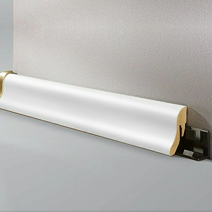 BAUHAUS LOGOCLIC Fußleiste Uni Weiß 2,6 M X 22 Mm X 40 Mm 1 BAUHAUS LOGOCLIC Fußleiste Uni Weiß 2,6 M X 22 Mm X 40 Mm