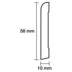 BAUHAUS Sockelleiste 2,44 M X 0,95 Cm X 5,8 Cm, Gerundet, Grundiert -Angebote Fliesen Store 12 5531