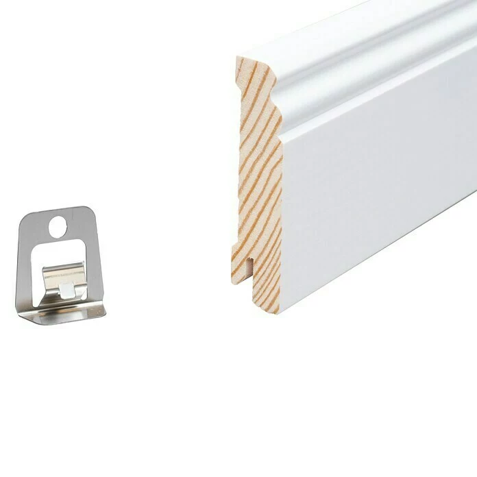 BAUHAUS Sockelleiste Weiß, 2,4 M X 1,8 Cm X 8 Cm, Profiliert 5 BAUHAUS Sockelleiste Weiß, 2,4 M X 1,8 Cm X 8 Cm, Profiliert – Bild 5