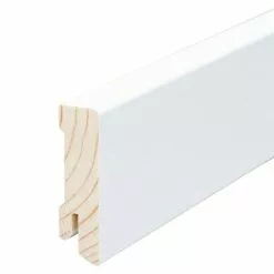 BAUHAUS Sockelleiste Weiß, 2,4 M X 1,6 Cm X 5,8 Cm, Gerade, Kiefer