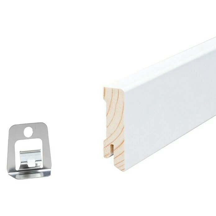 BAUHAUS Sockelleiste Weiß, 2,4 M X 1,6 Cm X 5,8 Cm, Gerade, Kiefer 5 BAUHAUS Sockelleiste Weiß, 2,4 M X 1,6 Cm X 5,8 Cm, Gerade, Kiefer – Bild 5