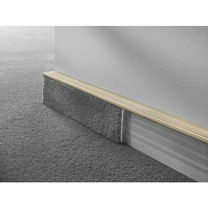 BAUHAUS LOGOCLIC Teppichsockelleiste TSL Esche Weiß, 2,5 M X 16 Mm X 55 Mm 1 BAUHAUS LOGOCLIC Teppichsockelleiste TSL Esche Weiß, 2,5 M X 16 Mm X 55 Mm