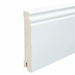 BAUHAUS Sockelleiste 2,44 M X 1,8 Cm X 11,5 Cm, Profiliert, Grundiert