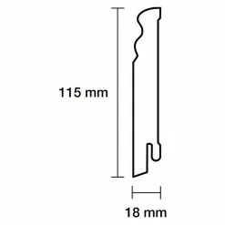 BAUHAUS Sockelleiste 2,44 M X 1,8 Cm X 11,5 Cm, Profiliert, Grundiert -Angebote Fliesen Store 12 5591