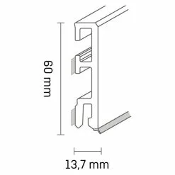 BAUHAUS Sockelleiste Cubica Schneeweiß 2,5 M X 14 Mm X 60 Mm, Gerade -Angebote Fliesen Store 12 5606