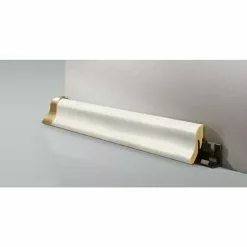 BAUHAUS LOGOCLIC Sockelleiste K40 Eiche Weiß 2,6 M X 22 Mm X 40 Mm, Geschwungen