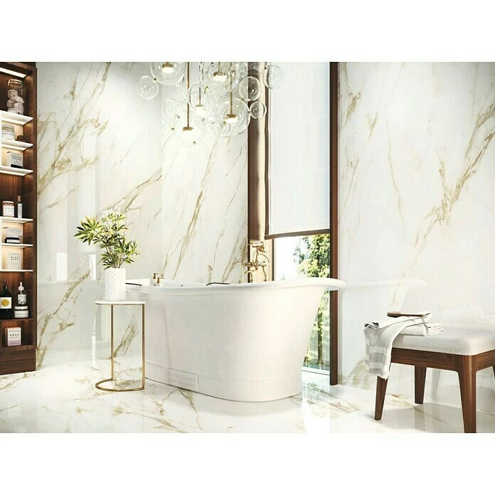 BAUHAUS Feinsteinzeugfliese Adaggio 120 X 260 Cm, Beige/Braun, Glänzend 2 BAUHAUS Feinsteinzeugfliese Adaggio 120 X 260 Cm, Beige/Braun, Glänzend – Bild 2