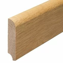 BAUHAUS Sockelleiste 2,4 M X 1,3 Cm X 6 Cm, Eiche, Lackiert
