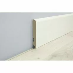 BAUHAUS LOGOCLIC Sockelleiste Weiß 2,6 M X 16 Mm X 90 Mm, Gerundet