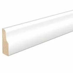 BAUHAUS Sockelleiste 2,4 M X 0,8 Cm X 2,8 Cm, Geschwungen, Weiß Lackiert