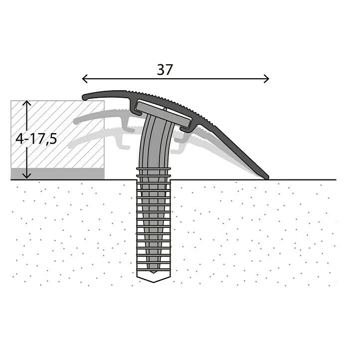 BAUHAUS LOGOCLIC Anpassprofil 205 Edelstahl Matt, 2,7 M X 37 Mm, Montageart: Schrauben 2 BAUHAUS LOGOCLIC Anpassprofil 205 Edelstahl Matt, 2,7 M X 37 Mm, Montageart: Schrauben – Bild 2