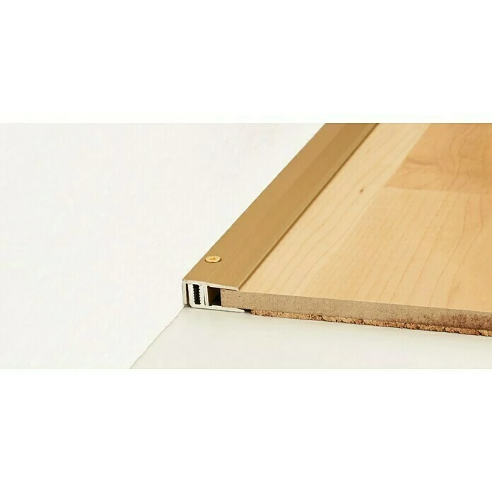 BAUHAUS LOGOCLIC Abschlussprofil 222 Gold, 0,9 M X 21 Mm, Montageart: Schrauben 1 BAUHAUS LOGOCLIC Abschlussprofil 222 Gold, 0,9 M X 21 Mm, Montageart: Schrauben