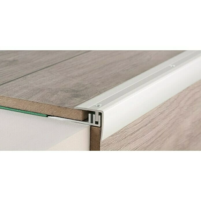 BAUHAUS LOGOCLIC Treppenkantenprofil 229 Silber, 1 M X 27,7 Mm X 27 Mm, Montageart: Schrauben 1 BAUHAUS LOGOCLIC Treppenkantenprofil 229 Silber, 1 M X 27,7 Mm X 27 Mm, Montageart: Schrauben