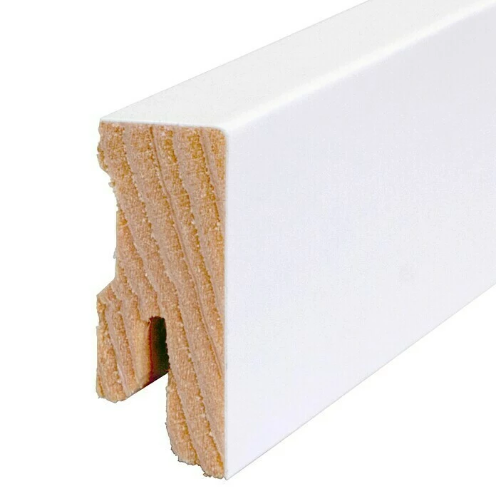 BAUHAUS Sockelleiste Weiß, 2,4 M X 16 Mm X 40 Mm, Gerade 2 BAUHAUS Sockelleiste Weiß, 2,4 M X 16 Mm X 40 Mm, Gerade – Bild 2