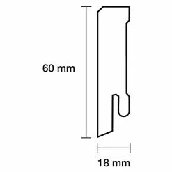 BAUHAUS Sockelleiste 2,44 M X 1,8 Cm X 6 Cm, MDF, Weiß Lackiert, 5 Stk. -Angebote Fliesen Store 12 5759