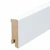 BAUHAUS Sockelleiste Weiß, 2,4 M X 16 Mm X 58 Mm, Gerundet, MDF