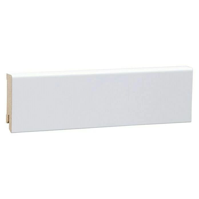BAUHAUS Sockelleiste Weiß, 2,4 M X 16 Mm X 58 Mm, Gerundet, MDF 2 BAUHAUS Sockelleiste Weiß, 2,4 M X 16 Mm X 58 Mm, Gerundet, MDF – Bild 2