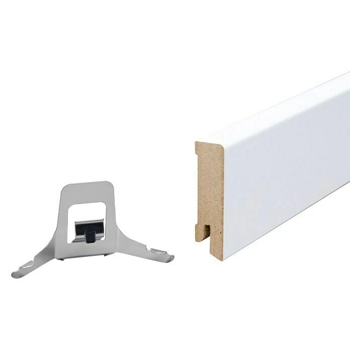 BAUHAUS Sockelleiste Weiß, 2,4 M X 16 Mm X 58 Mm, Gerundet, MDF 5 BAUHAUS Sockelleiste Weiß, 2,4 M X 16 Mm X 58 Mm, Gerundet, MDF – Bild 5