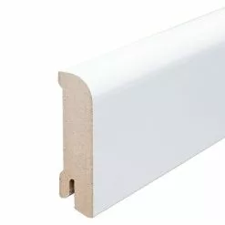 BAUHAUS Sockelleiste 2,44 M X 1,8 Cm X 5,8 Cm, Gerundet, Weiß Lackiert