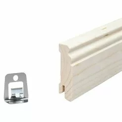 BAUHAUS Profiles And More Sockelleiste 2,4 M X 1,8 Cm X 7 Cm, Fichte, Unbehandelt -Angebote Fliesen Store 12 5861