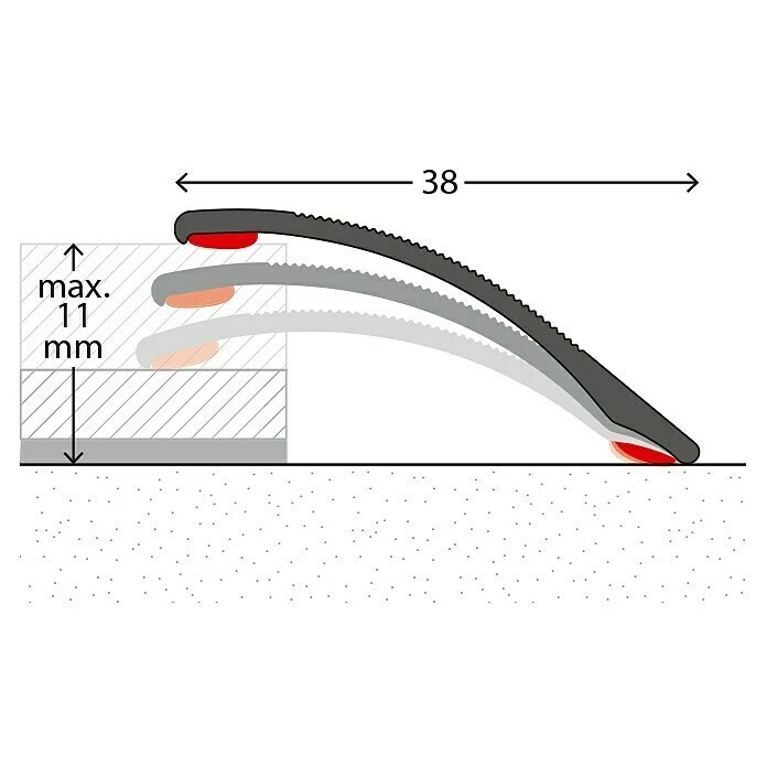 BAUHAUS LOGOCLIC Anpassprofil 138 Grau Metallic, 1 M X 38 Mm, Montageart: Kleben 2 BAUHAUS LOGOCLIC Anpassprofil 138 Grau Metallic, 1 M X 38 Mm, Montageart: Kleben – Bild 2