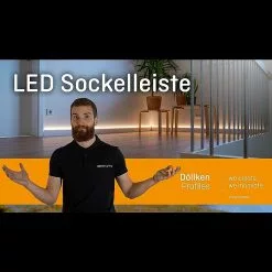 BAUHAUS Deckprofil Cubica LS80 Light Up Weiß, 2,5 M X 19 Mm X 80 Mm -Angebote Fliesen Store 12 6096