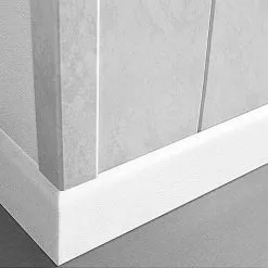 BAUHAUS LOGOCLIC Fußleiste K 58 Weiß Strukturiert 2,6 M X 10 Mm X 58 Mm