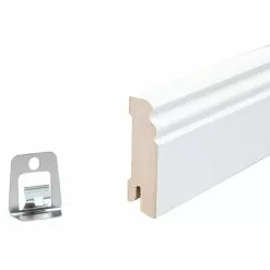 BAUHAUS Sockelleiste Weiß, 2,44 M X 1,8 Cm X 5,8 Cm, Profiliert -Angebote Fliesen Store 12 6126