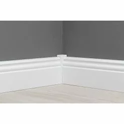 BAUHAUS Sockelleiste Weiß, 2,44 M X 1,8 Cm X 5,8 Cm, Profiliert -Angebote Fliesen Store 12 6128