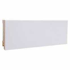 BAUHAUS Sockelleiste Weiß, 2,4 M X 16 Mm X 70 Mm, Gerade