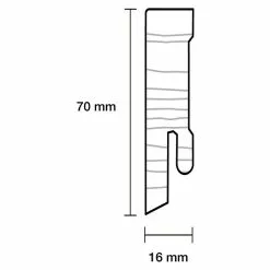 BAUHAUS Sockelleiste Weiß, 2,4 M X 16 Mm X 70 Mm, Gerade -Angebote Fliesen Store 12 6135
