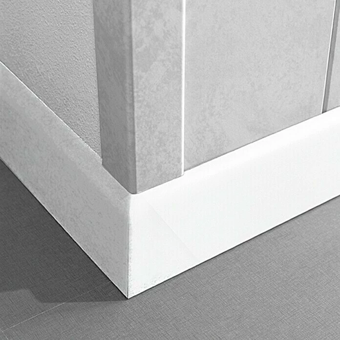 BAUHAUS LOGOCLIC Fußleiste K 58 Uni Weiß 2,6 M X 10 Mm X 58 Mm 1 BAUHAUS LOGOCLIC Fußleiste K 58 Uni Weiß 2,6 M X 10 Mm X 58 Mm